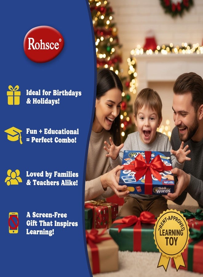 أر أو أتش أس سي إي لعبة الكلمات التفاعلية ROHSCE للعائلة، ألعاب لوحية مع لوحة من 24 حرفًا ومؤقت 2025 وألعاب للأطفال من عمر سنة إلى 6 سنوات، بنين وبنات، وضعان للفئات مناسبان للبالغين والأطفال وليالي الحفلات. - Image 2
